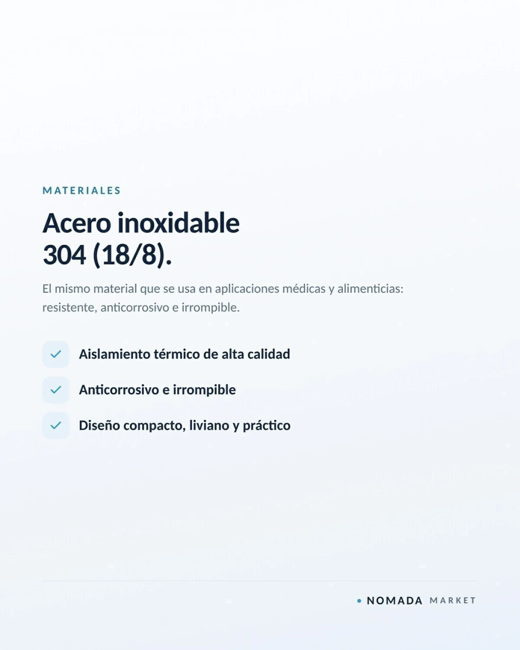 Interior de acero inoxidable 304