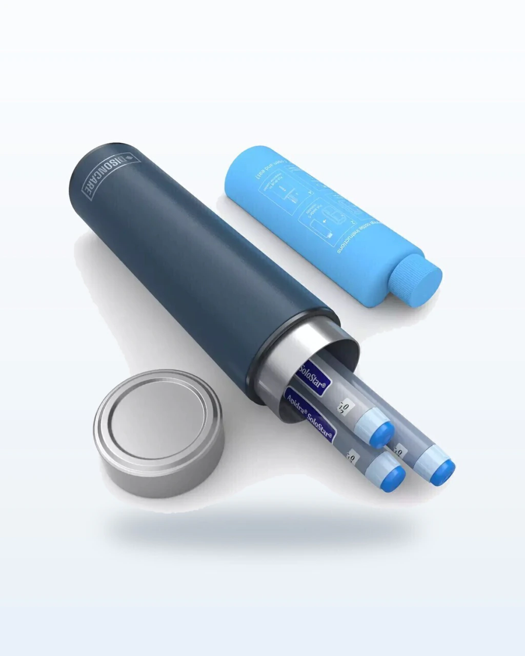 DISONCARE Serie Odisea — estuche térmico para 3 lapiceras de insulina