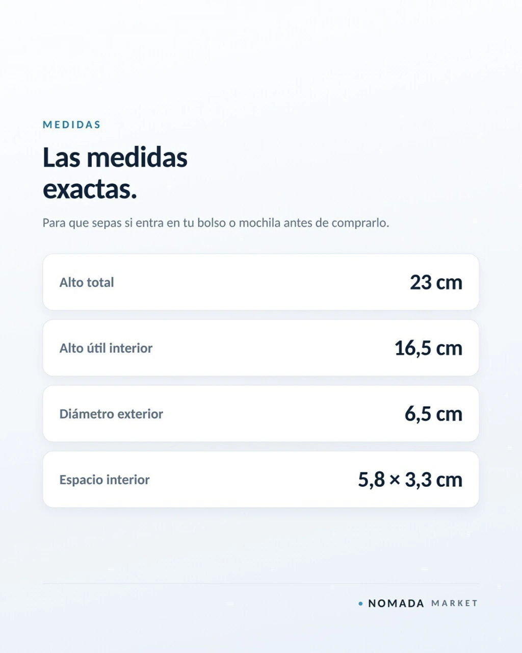 Medidas del estuche Serie Odisea